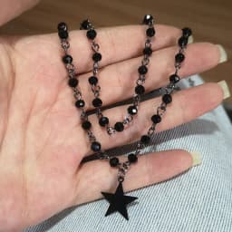 Gothic Vintage Layered Black Star Pendant Necklaces for Women Hip Hop Rock Y2K Necklace Goth Jewelry Christmas Birthday Gifts