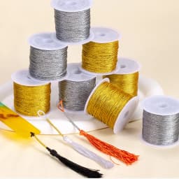 0.2-1MM Metallic Ornament String Silver Gold Color Cord Jewelry Thread for Christmas Tree Hanging Crafts Making Gift Decoratiion
