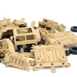 1/72 Creative Military Series Building Blocks Beige Armored Transport Vehicle M-Track Vs M1A2 Tank Model Toys For Christmas Gift