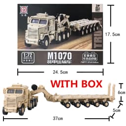 1/72 Creative Military Series Building Blocks Beige Armored Transport Vehicle M-Track Vs M1A2 Tank Model Toys For Christmas Gift