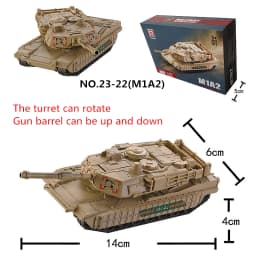 1/72 Creative Military Series Building Blocks Beige Armored Transport Vehicle M-Track Vs M1A2 Tank Model Toys For Christmas Gift