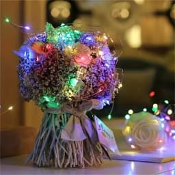 4/10/40PC Christmas LED Battery String Lights, Waterproof Copper Wire 2M 20LED Starry Sky Lights, Used for Party, Bouquet Decora