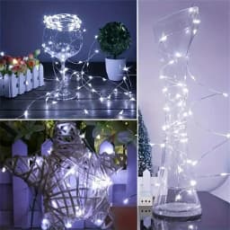 4/10/40PC Christmas LED Battery String Lights, Waterproof Copper Wire 2M 20LED Starry Sky Lights, Used for Party, Bouquet Decora