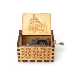 Different styles Wooden Hand Cranked Music Box Jurassic Can't Help Falling in Love Valentine's Day to Christmas Birthday Gift