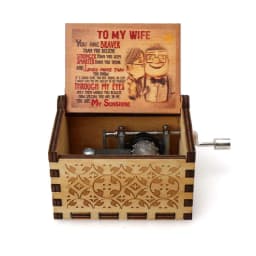Different styles Wooden Hand Cranked Music Box Jurassic Can't Help Falling in Love Valentine's Day to Christmas Birthday Gift