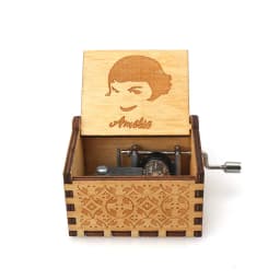 Different styles Wooden Hand Cranked Music Box Jurassic Can't Help Falling in Love Valentine's Day to Christmas Birthday Gift