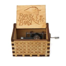 Different styles Wooden Hand Cranked Music Box Jurassic Can't Help Falling in Love Valentine's Day to Christmas Birthday Gift