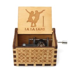 Different styles Wooden Hand Cranked Music Box Jurassic Can't Help Falling in Love Valentine's Day to Christmas Birthday Gift