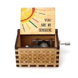 Different styles Wooden Hand Cranked Music Box Jurassic Can't Help Falling in Love Valentine's Day to Christmas Birthday Gift