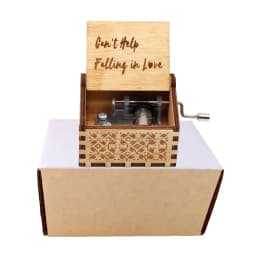 Different styles Wooden Hand Cranked Music Box Jurassic Can't Help Falling in Love Valentine's Day to Christmas Birthday Gift