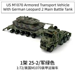 1/72 Creative Military Series Building Blocks Armored Transport Vehicle M-Track Vs Leopard 2 Tank Model Toys For Christmas Gifts