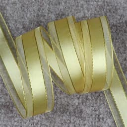 5 Yards 25mm Organza Ribbons Gold Metallic Egde Ribbons For Wedding Christmas Party Decor Flower Gift Packing Ribbon For Crafts