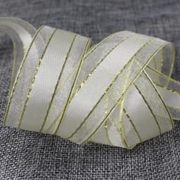 5 Yards 25mm Organza Ribbons Gold Metallic Egde Ribbons For Wedding Christmas Party Decor Flower Gift Packing Ribbon For Crafts