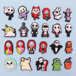 Good Quality 1-23pcs PVC Shoe Charms The Nightmare Before Christmas PVC Accessories Sandals Ornaments For Children DIY Present