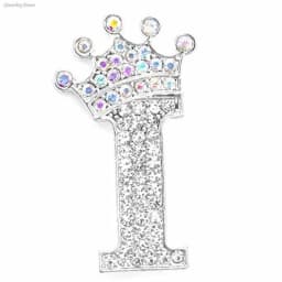 New 26 Letters A-Z Brooch Rhinestones Crystal Gold Color English Alphabet Metal Pins Cute Jewelry Accessories Christmas Gift