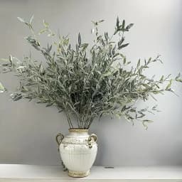 Artificial Olive Branch With Realistic Faux Leaves Fake Plants For Room Wedding Decor Arched Flower Wreath Christmas Outdoor