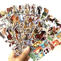 10 Sheets 3D Puffy Stickers Animals Bulk Stickers Scrapbook Decoration Birthday New Year Christmas Gifts for Kids Boys Girls
