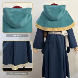 HOLOUN Delicious Anime Marcille Cosplay Costume Wig Shawl Cloak Dress Pants Rose Net Halloween Christmas Gift