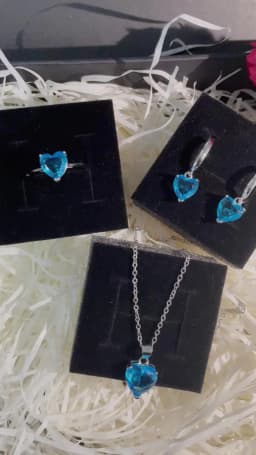 925 Sterling Silver Jewelry Sets For Women Heart Zircon Ring Earrings Necklace Wedding Bridal Elegant Christmas Free Shipping