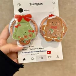 Korean Quicksand Christmas Tree Magnetic Holder Grip Tok Griptok Phone Holder Stand Support For iPhone For Pad Magsafe Smart Tok