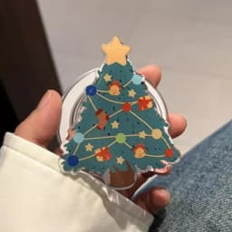 Korean Quicksand Christmas Tree Magnetic Holder Grip Tok Griptok Phone Holder Stand Support For iPhone For Pad Magsafe Smart Tok