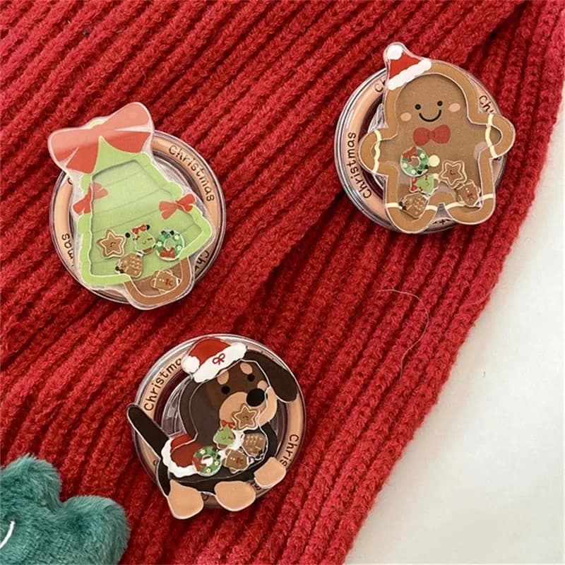 Korean Quicksand Christmas Tree Magnetic Holder Grip Tok Griptok Phone Holder Stand Support For iPhone For Pad Magsafe Smart Tok