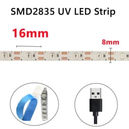 5V Flexible UV LED Strip Light 2835 SMD USB Purple Ultraviolet Light Strip for Detect Money Home Christmas Decor TV Backlight
