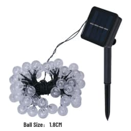 20/30/50/60/100/200LED Solar Crystal Globe String Lights Outdoor Waterproof for Christmas Garden Party Decor