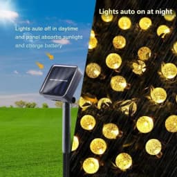 20/30/50/60/100/200LED Solar Crystal Globe String Lights Outdoor Waterproof for Christmas Garden Party Decor