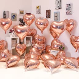 Love Heart Foil Balloons, Helium Balloon, Valentine's Day Supplies, Wedding, Christmas, Birthday Party Decorations, 18Inch 10Pcs