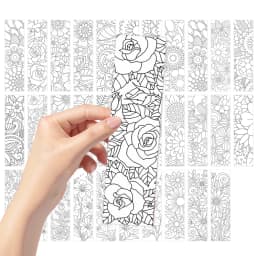 32pcs, Coloring Flower Bookmarks, suitable for back-to-school season, Christmas, Halloween, teachers, readers, and birthdays.