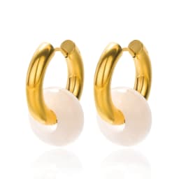 Freshwater Ocean Starfish Shell Hoop Earrings for Women Elegant Stainless Steel Gold Color Aretes Christmas Jewelry Accessories