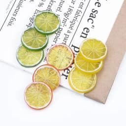 5/10 Pieces Plastic Lemon Slices Christmas Decorations for Home Artificial Fruit Scrapbooking Kids Toys Wedding Scrapbooking