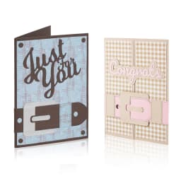 Christmas Slotted Fold Corner Pocket Metal Cutting Dies Continuous Belt and Buckle DieCut For DIY Scrapbooking Album Card Making