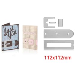 Christmas Slotted Fold Corner Pocket Metal Cutting Dies Continuous Belt and Buckle DieCut For DIY Scrapbooking Album Card Making