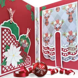 Christmas Slotted Fold Corner Pocket Metal Cutting Dies Continuous Belt and Buckle DieCut For DIY Scrapbooking Album Card Making