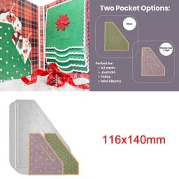 Christmas Slotted Fold Corner Pocket Metal Cutting Dies Continuous Belt and Buckle DieCut For DIY Scrapbooking Album Card Making