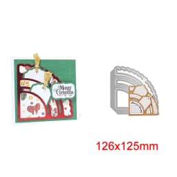 Christmas Slotted Fold Corner Pocket Metal Cutting Dies Continuous Belt and Buckle DieCut For DIY Scrapbooking Album Card Making