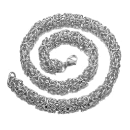 Customed Size 7"-40" Trendy 6/8/10mm Men Women Jewelry Stainless Steel Round Byzantine Chain Necklace Party Christmas Gift