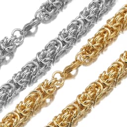 Customed Size 7"-40" Trendy 6/8/10mm Men Women Jewelry Stainless Steel Round Byzantine Chain Necklace Party Christmas Gift