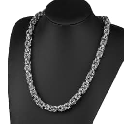 Customed Size 7"-40" Trendy 6/8/10mm Men Women Jewelry Stainless Steel Round Byzantine Chain Necklace Party Christmas Gift