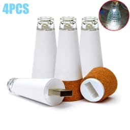 Mini Bottle Lights Cork Shaped Craft Light USB Powered Cork Lights Wine Bottles Party Decor Christmas Wedding Rechargeable Lamp