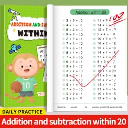 Children's Math Exercise Book, Math Improvement Tool: Addition and Subtraction Within 100, Ideal Math Education Workbook, Back-To-School Gift, Christmas Giveaway