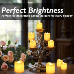 24/48Pcs Flameless LED Candle Lights Battery Powered Creative Wishing Tea Lamp Warm White Halloween Wedding Christmas Decoration