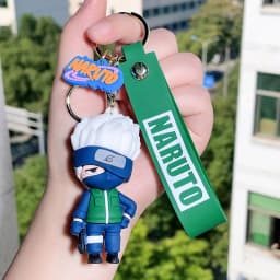 Cartoon PVC Naruto Anime Peripheral Keychain Naruto Silicone Figure Car Key Chain Christmas, Halloween Gift