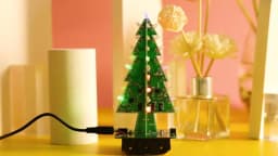 Creative 3D Christmas Tree LED DIY Kit Red/Green/Yellow LED Flash Circuit Kit Electronic Fun Suite 3 Color/7 Color PCB