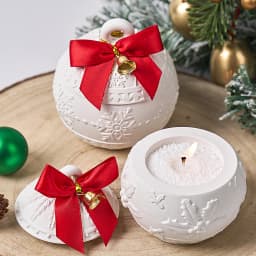Round Christmas Jar Silicone Mold DIY Handmade Relief Berry Snowflake Scented Candle Jar Gift Box Plaster Craft Mold Home Decor