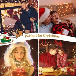 Fairy Lights LED Battery Operated String Lights Waterproof Silver Wire Firefly Starry Lights Wedding Party Xmas Christmas Decor