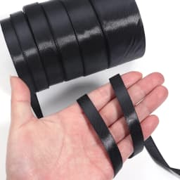 25Yards 1/1.2/1.5/2/2.5/3.8cm Black Satin Ribbons For Wedding Party Christmas DIY Handmade Bouquet Gifts Packaging Decoration