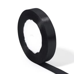 25Yards 1/1.2/1.5/2/2.5/3.8cm Black Satin Ribbons For Wedding Party Christmas DIY Handmade Bouquet Gifts Packaging Decoration